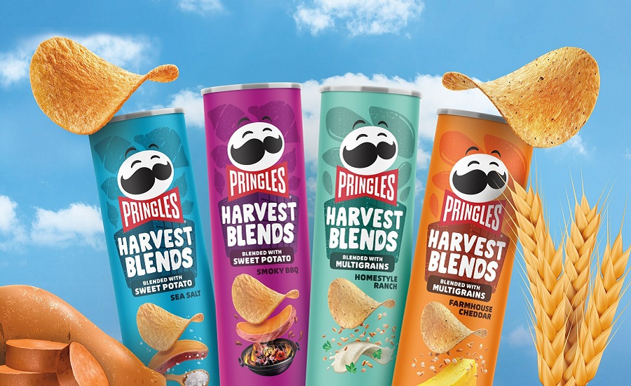Pringles introduces Harvest Blends crisps featuring multigrain infusion, sweet potato